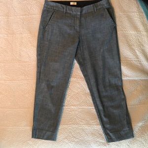J Crew chambray Capri pant size 8